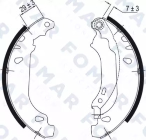 Комлект тормозных накладок (FOMAR Friction: FO 9051)